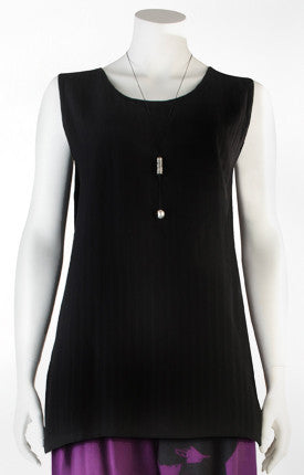 Y-Tank in Black Crinkle