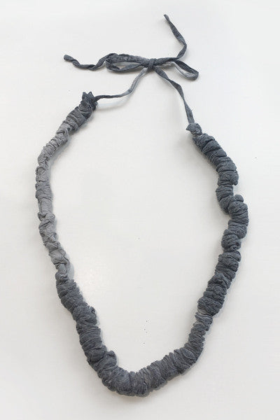 Luv Chain Necklace in Grey Textured