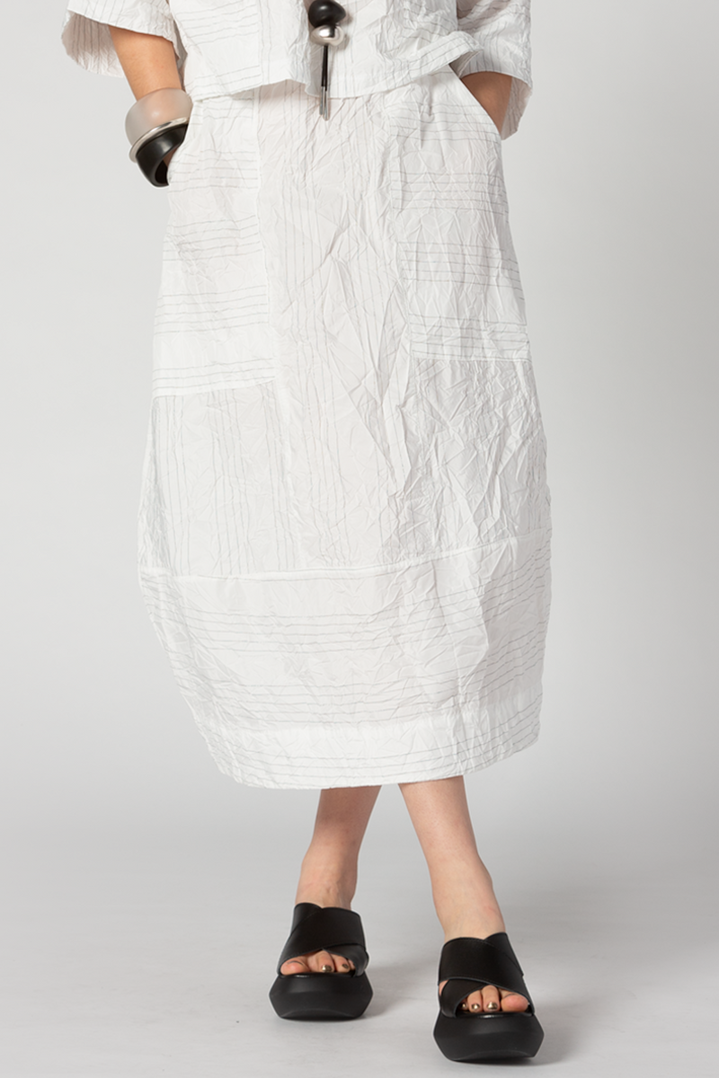 Gershon Patti Skirt in White Stripe