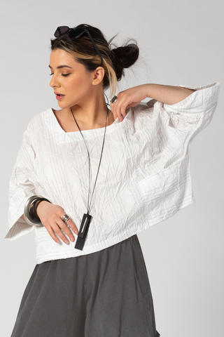 Gershon Corto Top in White Stripe