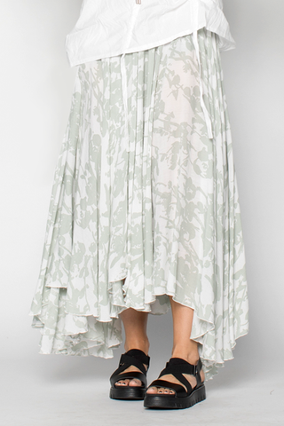 Full Circle Skirt in Garden Delphi