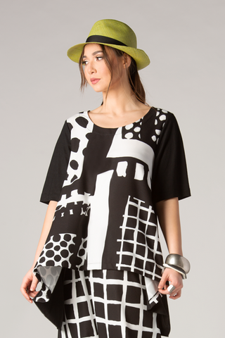 GOZE Ippon Top in Black & White