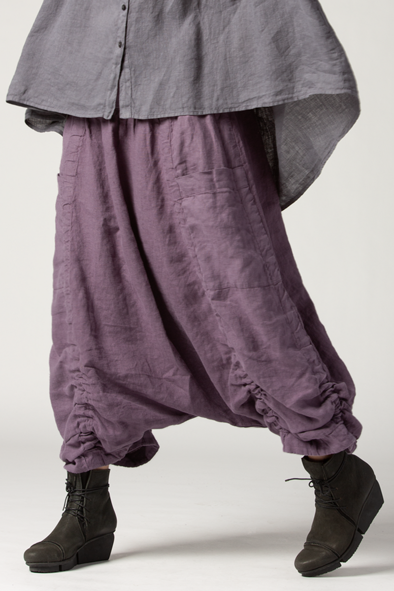 GRIZAS Anna Pant in Purple Linen