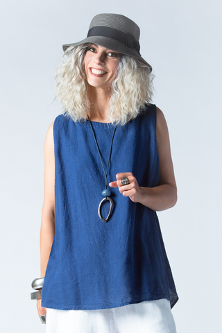 GRIZAS Easy Tank in Blue Linen