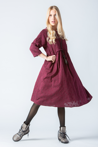 GRIZAS Dots Dress in Berry