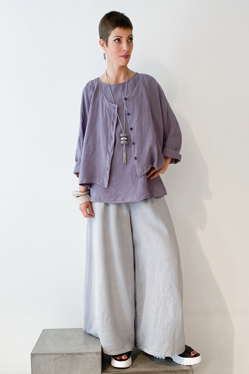 Shown w/ Crop Jacket and Wide Pant