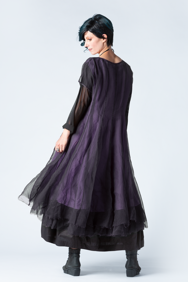 GRIZAS Silk Dress in Violet