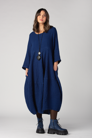 GRIZAS L/S Palloncino Dress in Sapphire
