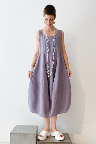 GRIZAS Palloncino Dress in Mauve Linen