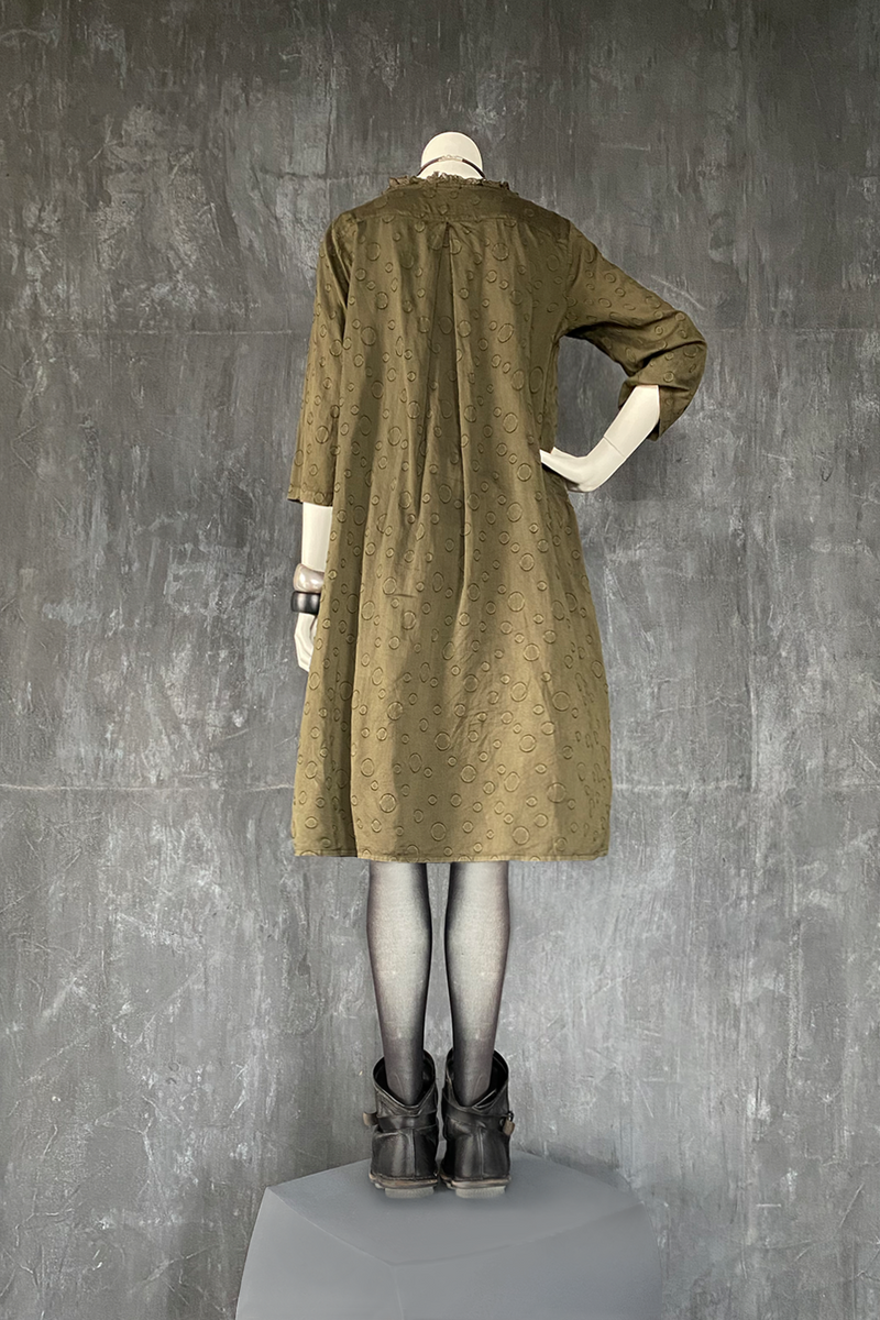 GRIZAS Dots Dress in Olive
