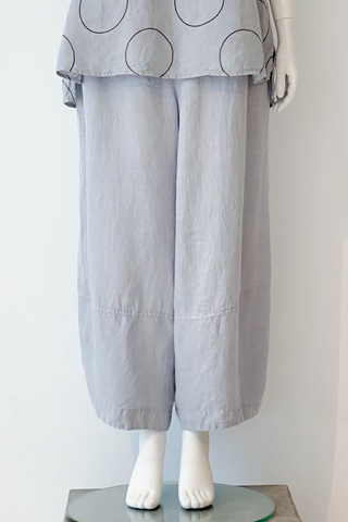 GRIZAS Simple Pant in Light Grey Linen