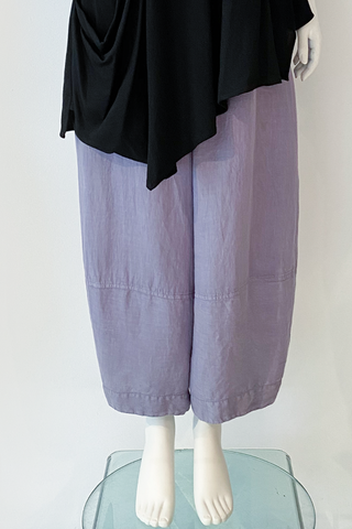GRIZAS Simple Pant in Mauve Linen
