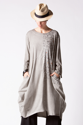 GRIZAS Riley Dress in Stonewash/Print