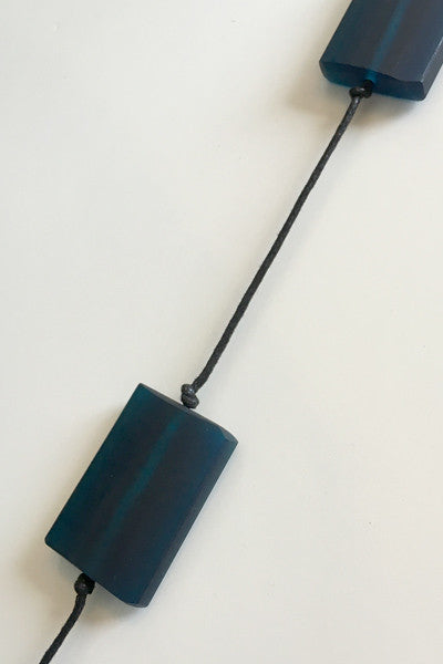 Bloc Necklace in Navy Resin