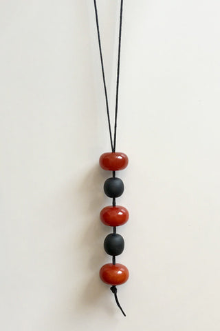 Chestnut Combi Necklace in Carnelian Resin