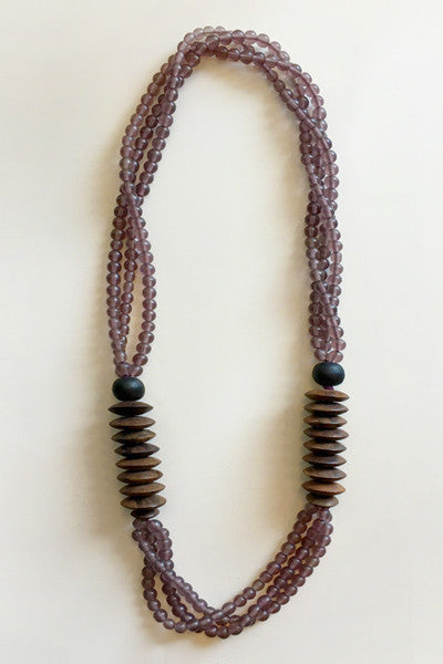 Tate Modern Necklace in Purple/Wood