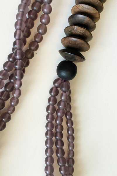 Tate Modern Necklace in Purple/Wood