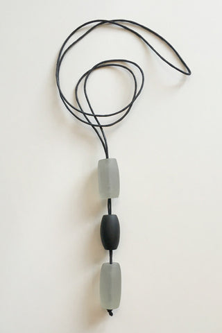 Talia Necklace in Black/White Resin