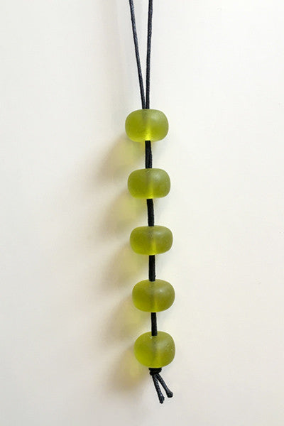 Peppermints Necklace in Lime Resin
