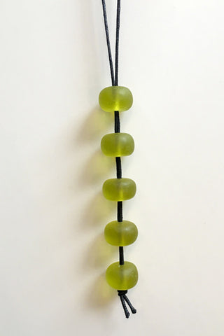 Peppermints Necklace in Lime Resin
