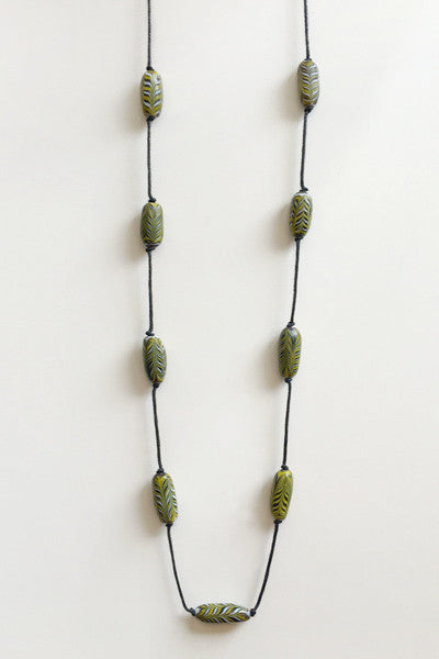 Millefiori Necklace in Green/Various