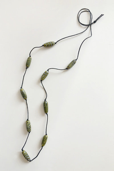 Millefiori Necklace in Green/Various