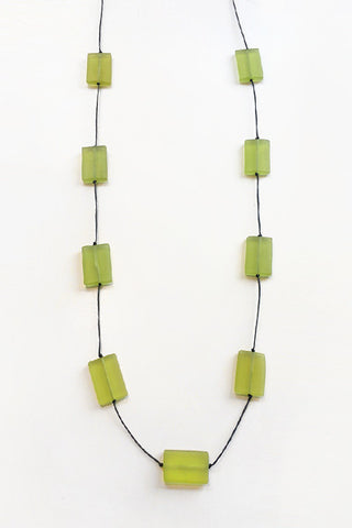 Bloc Necklace in Lime Resin