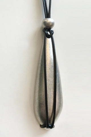 String Element Necklace in Silver Tone