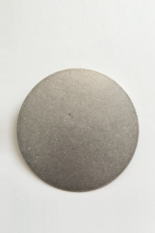 Disc Brooch in Silver Tone