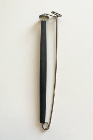 Quill Pin Brooch in Dark Resin