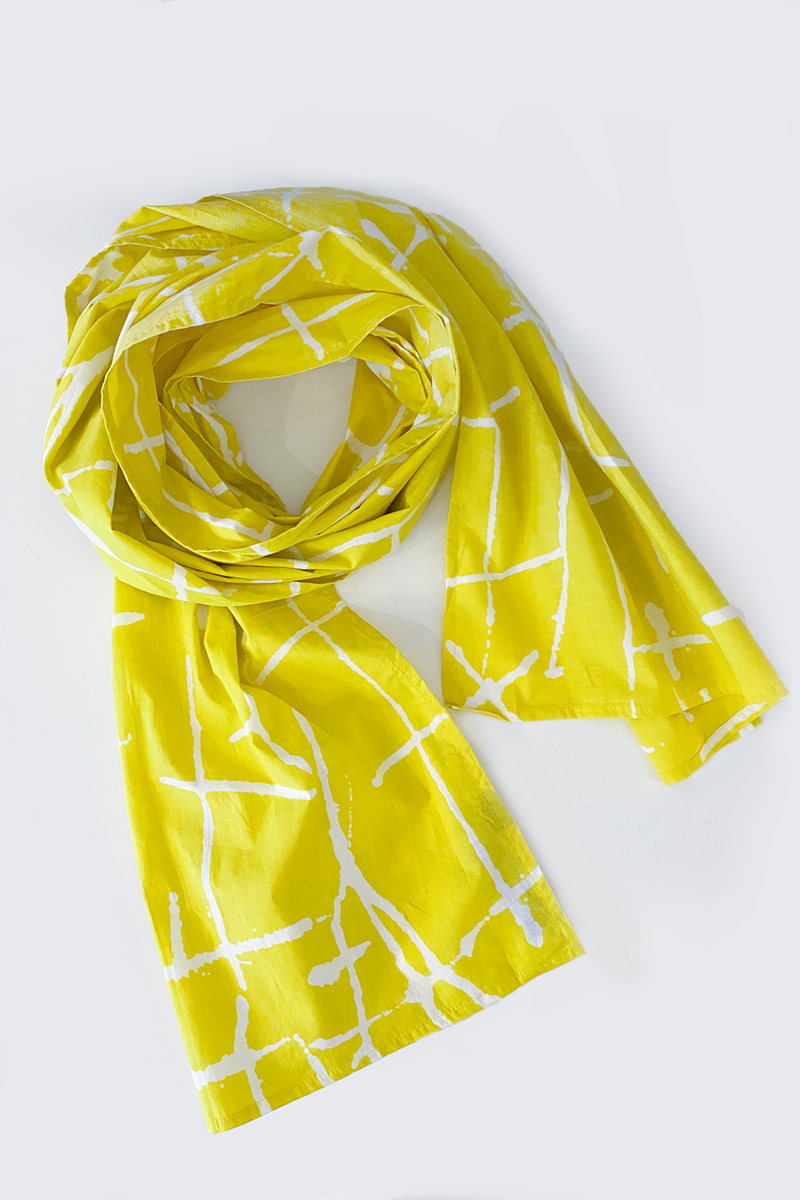 Carnaby Scarf in Yellow Seki Carnaby