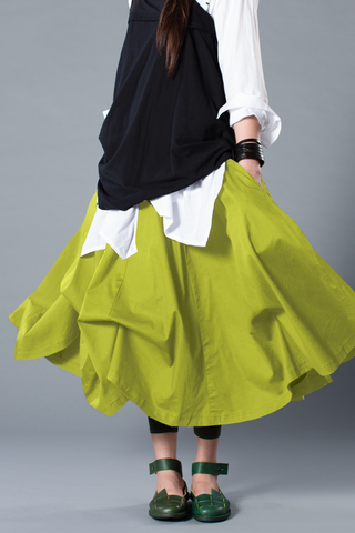 Parachute Skirt in Lime Carnaby