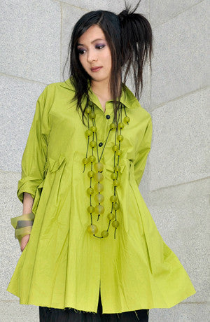 Empire Shirt in Lime Carnaby