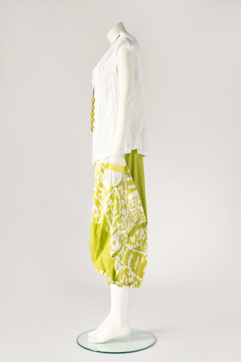 Facade Skirt in Lime Ikat Carnaby