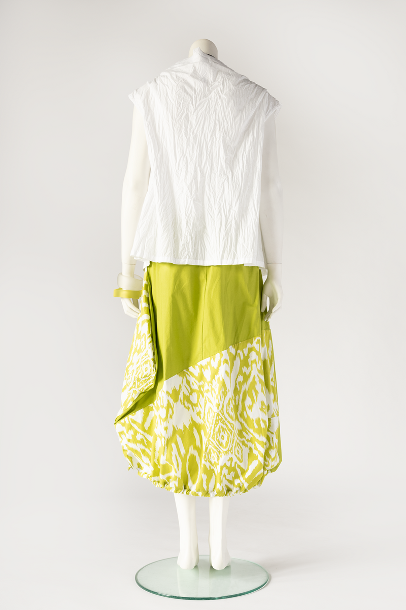 Facade Skirt in Lime Ikat Carnaby