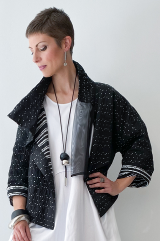 LUUKAA Dots Jacket in B&W Dots