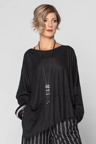 LUUKAA Verona Tunic in Black Mesh