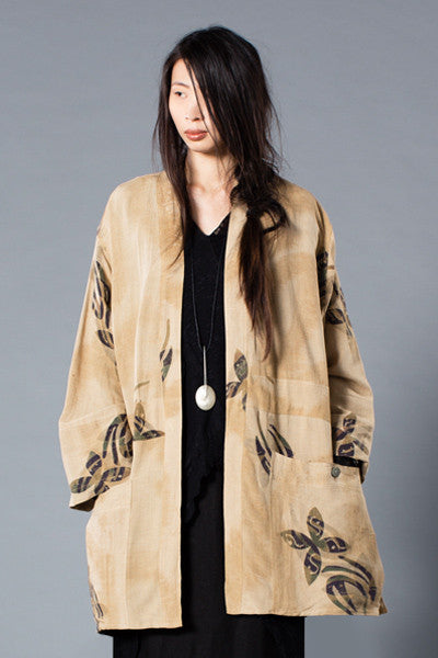 Long Jacket in Meadow Papyrus