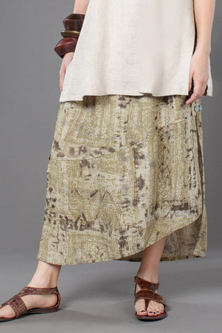 Diagonal Skirt in Moraine Print Papyrus