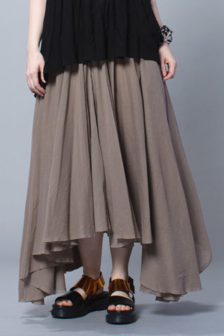 Full Circle Skirt in Mushroom Rafina Crinkle