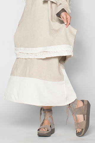 Combi Overlap Skirt in Natural/Ivory Roma