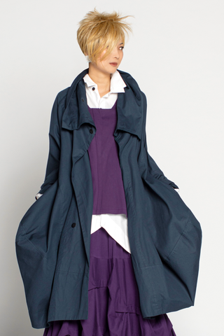 Lancaster Coat in Navy Canvas