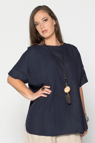 S/S Big Top in Navy Roma