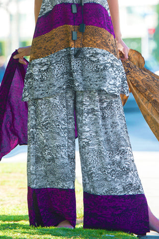 Pasadena Pant in Oshima Print Crinkle