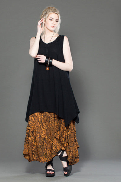 Manifold Skirt in Oshima Print Crinkle