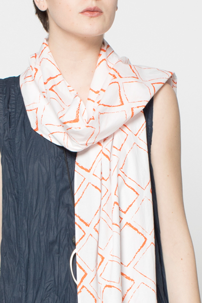 Carnaby Scarf in Orange Carre Carnaby