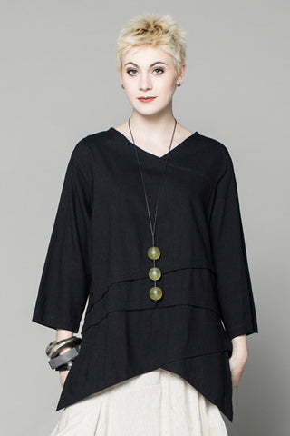 Fujiyama Top in Black Papyrus