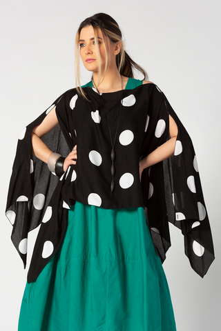Alisa Top in B&W Dots Delphi
