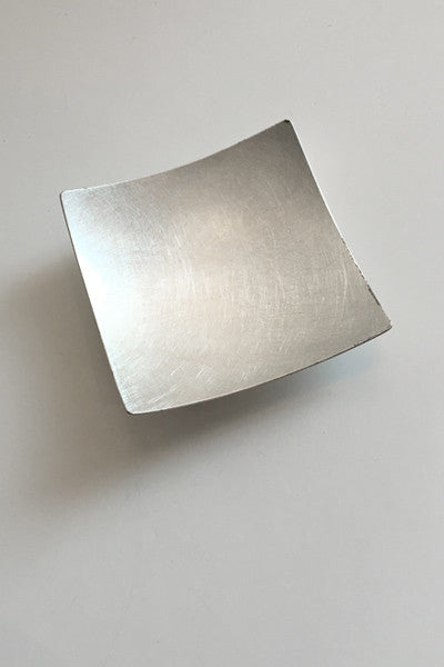 Square Brooch in Brushed Silver
