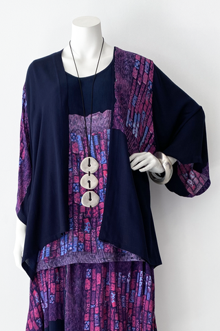 Short Kimono Jacket in Pink Millefiori